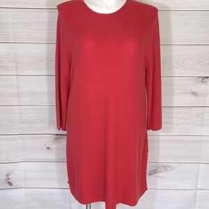 J. Jill Salmon Wool Blend Sweater Dress/Tunic Top Size XL